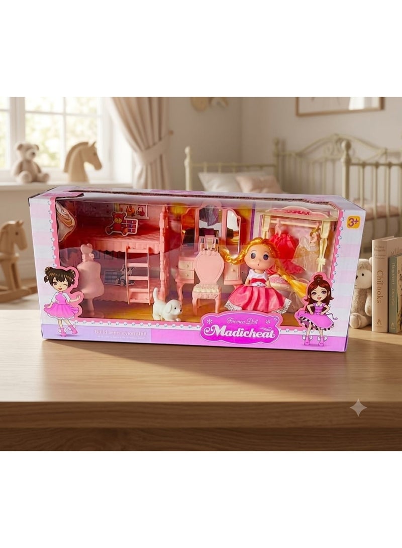 Doll Kids Room Toy - Doll Bedroom Toy - Kids Doll Bedroom Set - Doll Bedroom Furniture Set - Kids Doll Room Set - Doll Bedroom Playset - Kids Doll Room Playset - Complete Doll Room - Complete Doll Bedroom Set - Doll Room for Girls - Doll Furniture Set - Doll Bedroom Furniture - Kids Doll Room Furniture - Dollhouse Furniture - Dollhouse Furniture Set - Dollhouse Accessories - Doll Furniture Accessories - Dollhouse Playset - Dollhouse with Furniture - Doll House with Furniture - Doll Bedroom with Bed - Doll Room with Wardrobe - Doll Room with Dressing Table - Doll Bedroom Set - Doll Kids Room Set - Doll Furniture Playset - Doll Room Play Set - Doll Bedroom Play Set - Doll and Bedroom Set - Doll and Furniture Set - Girls Doll Room - Girls Bedroom Doll Set - Barbie Bedroom Set - Image 1