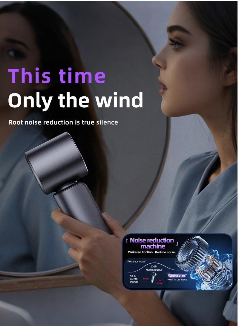 Generic - Portable Handheld Fan , Turbo Power High Speed Air [20H Max Cooling Time], LED Display,120 Gear Wind, 3600mAh Rechargeable, Mini Pocket Design, Personal Fan for Travel Concerts Cruise Makeup-Gray - Image 1