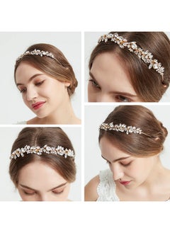 Oriamour Crystal Wedding Headbands Handmade Bridal Headpieces For Bride Flower Girl Wedding Hair Accessories For Bridesmaids Prom Party (Gold)  - Image 4