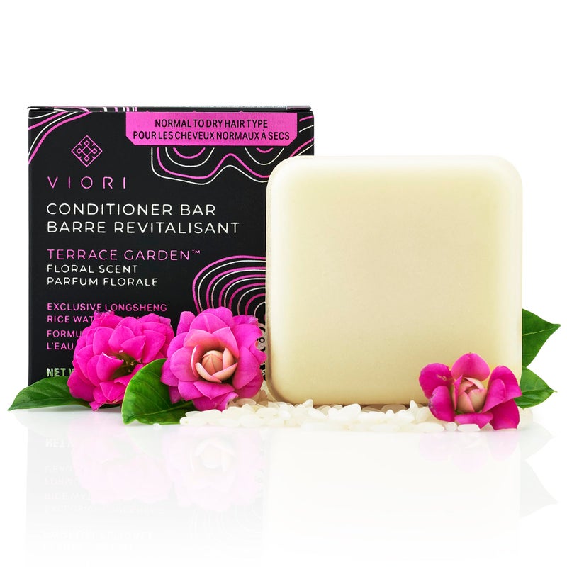 Viori Terrace Garden Conditioner Bar Made with Rice Water - Handcrafted All Natural Organic Conditioner - Image 1