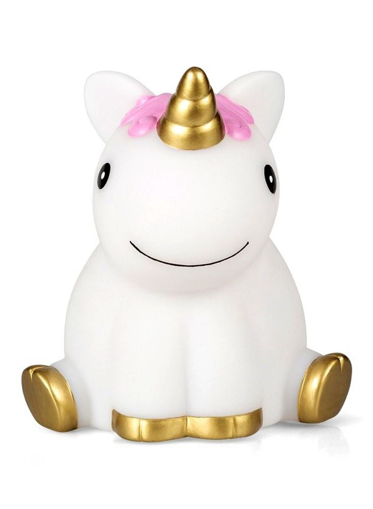 Salla Unicorn Night Light White and Pink with Blinking Colorful Lights 13cm - Image 1
