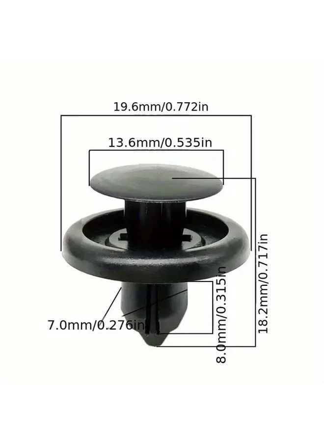 50pcs 7mm Black Plastic Automotive Rivets For Fender And Door Panel Fastening - Image 4