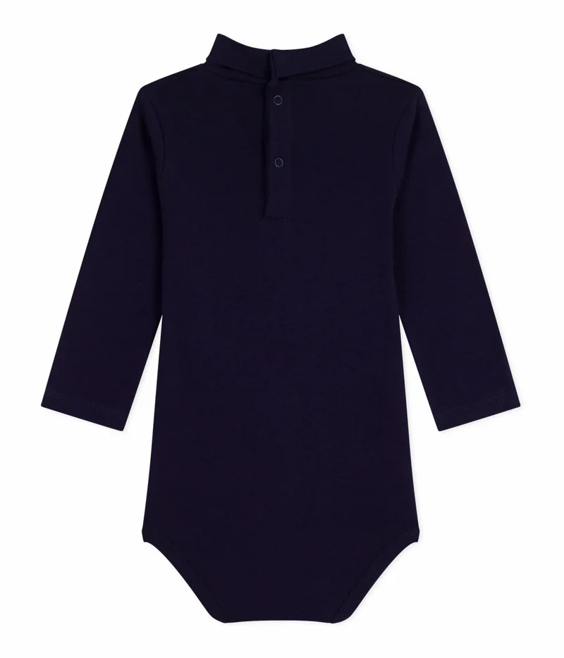 Petit Bateau Babies' Plain Cotton Rollneck Body
