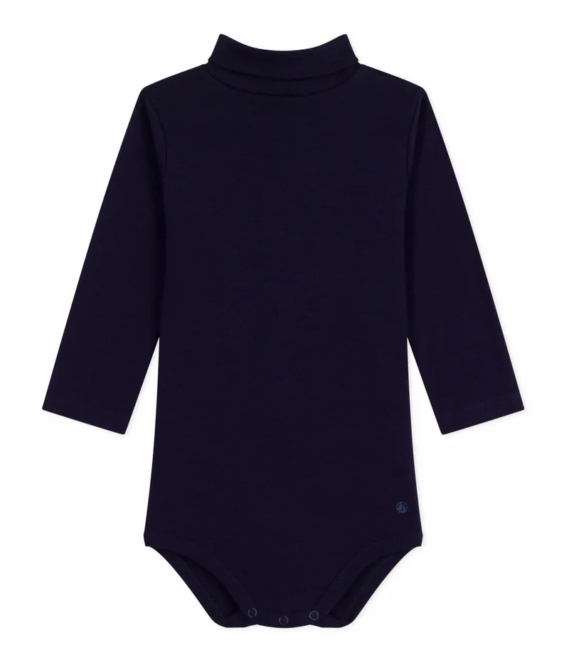 Petit Bateau Babies' Plain Cotton Rollneck Body