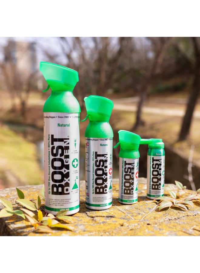 BOOST OXYGEN Boost Oxygen Medium Natural Aroma 5 Liter Canister | Respiratory Support for Aerobic Recovery, Altitude, Performance and Health (6 Pack)  - Image 2
