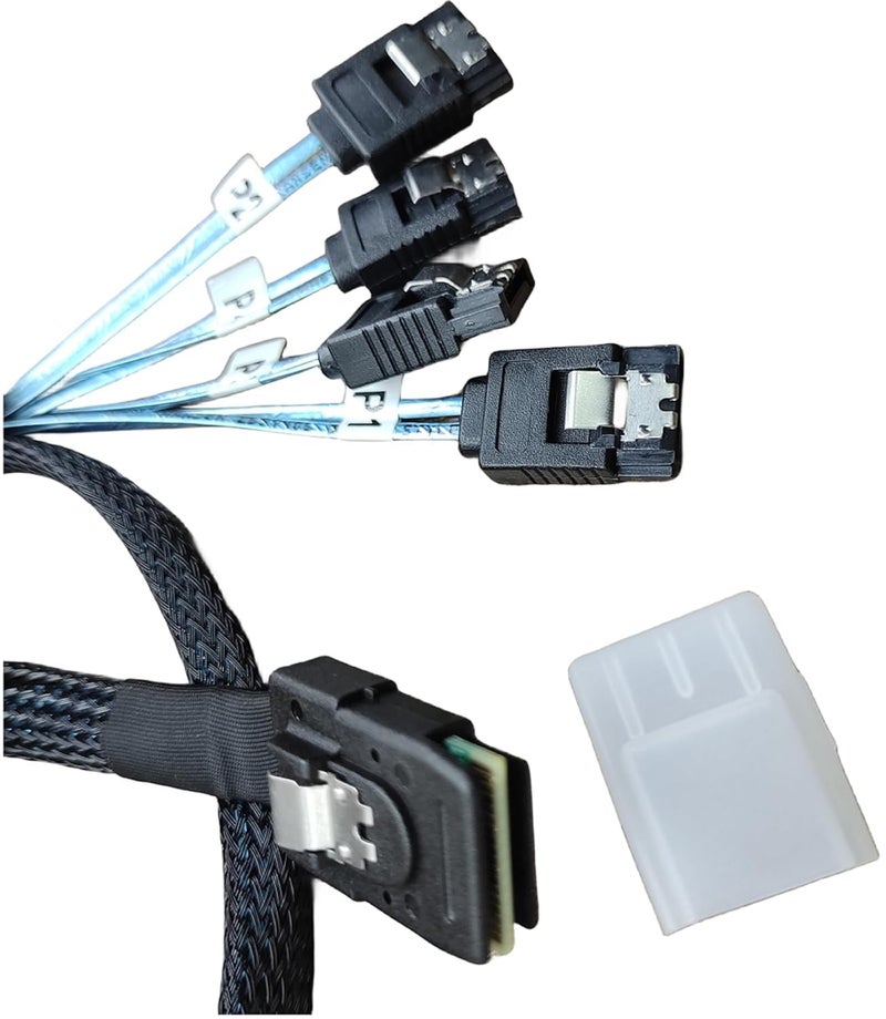 Legacy 8087/36 Pin SFF-8087 to S-ata Mini SAS Breakout Cable SFF8087 to S-ata Mini-SAS to 4X S-ata Breakout Cable 1M 1 year warranty - Image 1