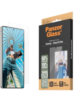 PanzerGlass Screen Protector for Samsung Galaxy S25 Ultra Tempered Glass, High Scratch Resistance, 60% Recycled Glass, S25 Ultra screen protector, Anti-scratch, No Dust, No Bubbles