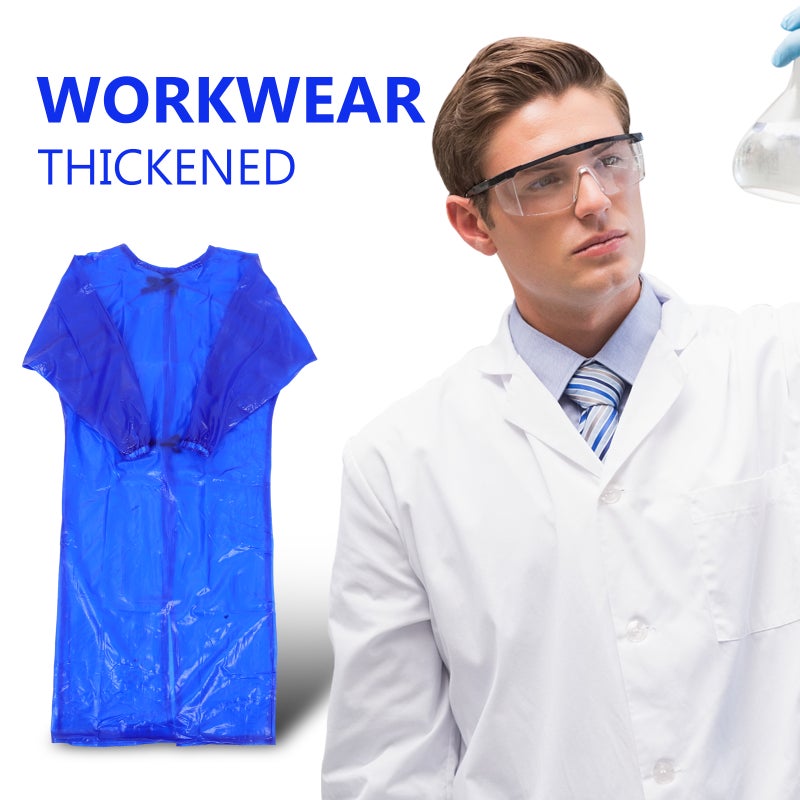 and Oil-Proof -Sleeve Workwear for Men and Women Thick Apron Work Apron Splash-Proof Overalls Apron Working Apron (S) - Image 3
