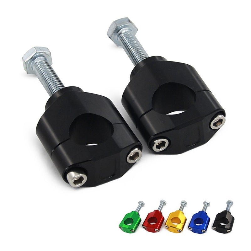 1 1/8" 28mm CNC HandleBar Bar Risers Clamp Mount Adapter For Motorcycle Hand bar CR125R CR250R CRF250R CRF450R CRF450RX CRF250X CRF450X KX125 KX250 KX250F KX450F RMZ250 Black