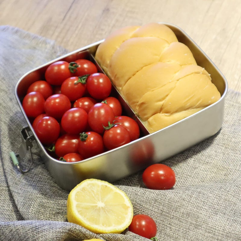 Arora Stainless Steel Bento Lunch Box - 1500ml w/Divider  2 Compartments  Eco & Recyclable Food Container  Leakproof & Dishwasher Safe  BPA Free  On-the-Go Eating Design for Adults & Teens - Image 4