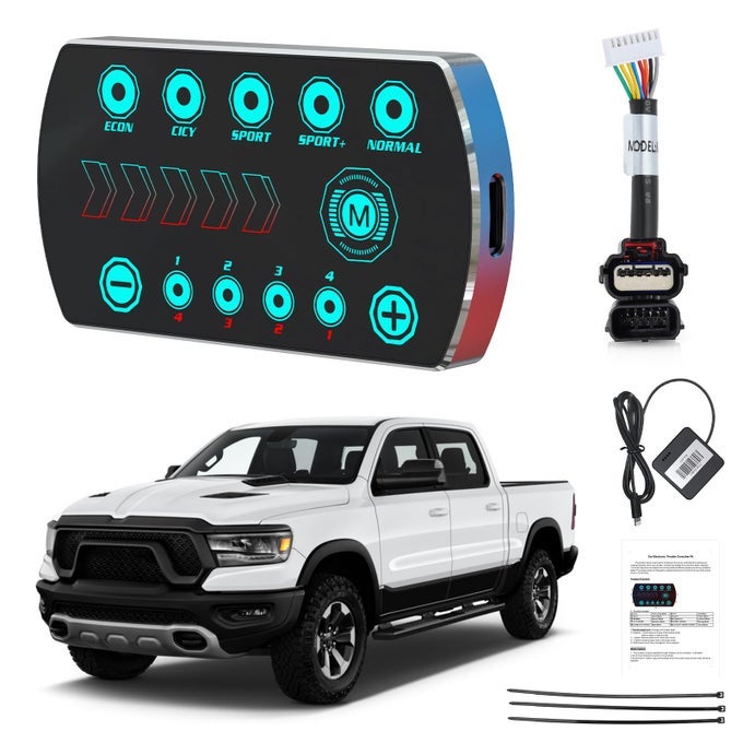 Throttle Response Controller 10 Drive Modes Intelligent Electronic Racing Pedal Accelerator Compatible for Dodge Challenger Charger Ram Durango Jeep Cherokee KK Wrangler JK Liberty Chrysler 300 Aspen