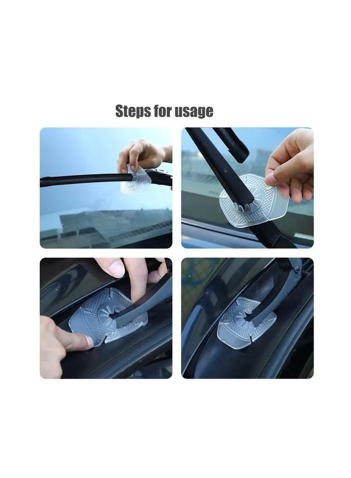 1-Pair Car Windshield Wiper Hole Protective Cover,Wiper Bottom Dustproof Sleeve Protection,Leaves Debris Prevention Cover - Image 1