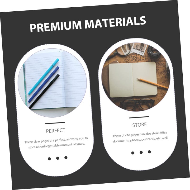 5 Sets Transparent PP File Folders With Inner Pockets Wear Resistant Sleeve Protectors - Image 3