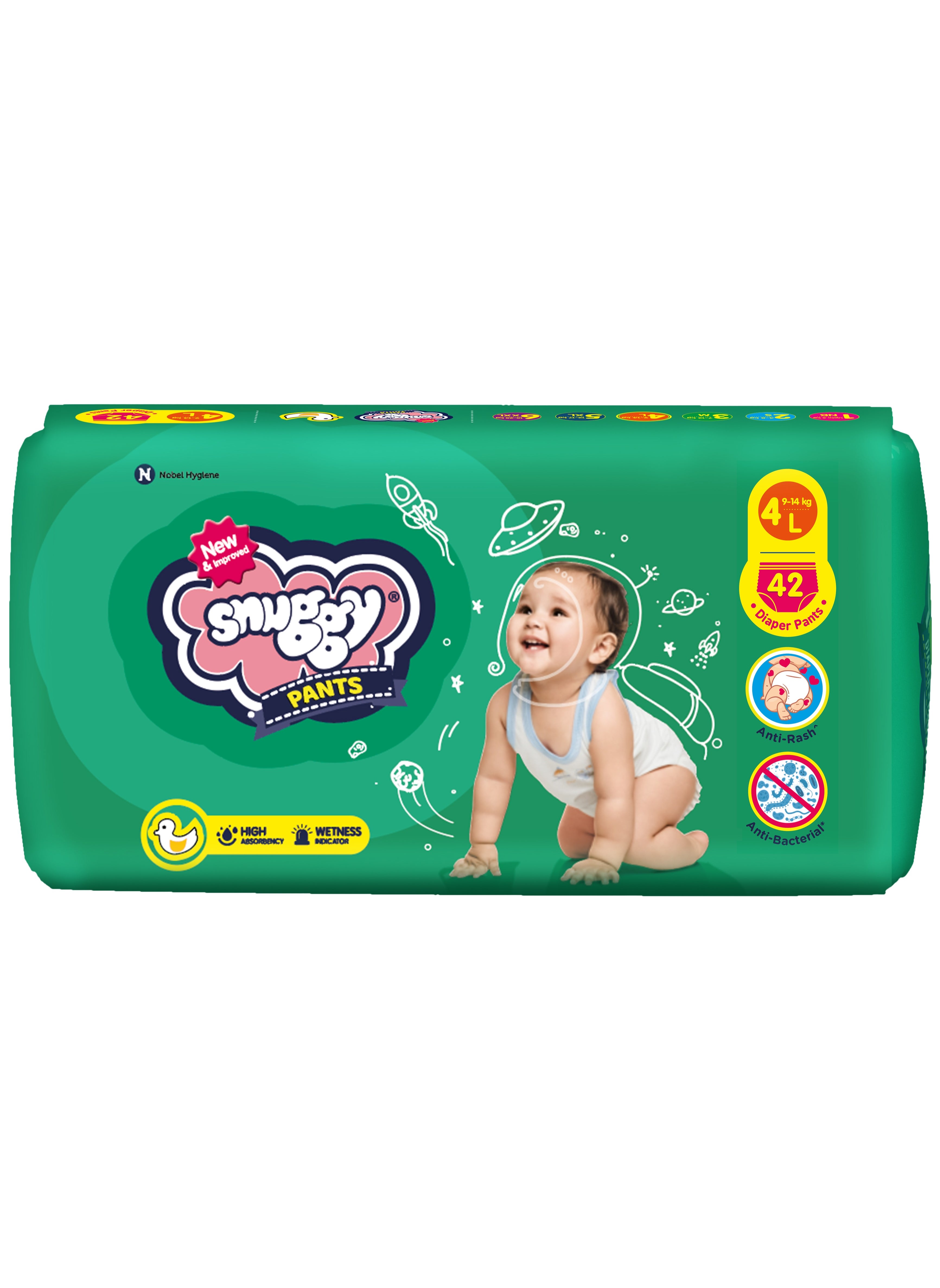 Baby Diaper Pants Large 9-14kg 42 Count 