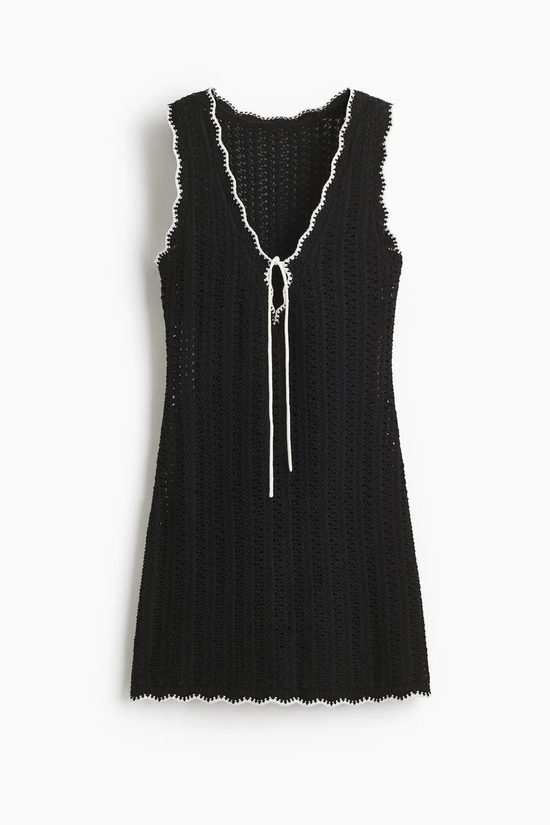 H&M  Pointelle-knit beach dress for Women | Best Price UAE