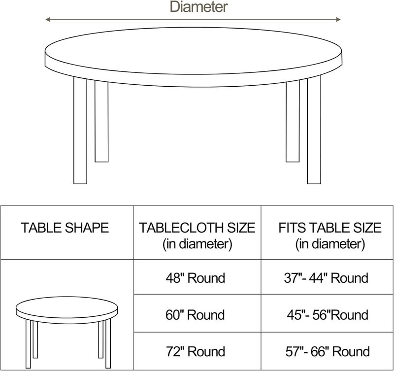 BOAO 6 Pcs 60 Inch Round Waterproof Table Cover Elastic Tablecloth Plastic Table Cloths Disposable Table Cover Elastic Edged Picnic Table Covers with Elastic Fits Tables up to 45"-56" R (Clear) - Image 5