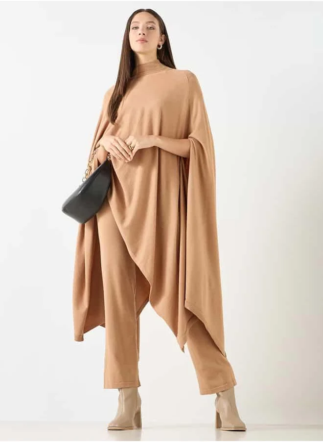 Iconic Iconic Asymmetric Cape with High Neck