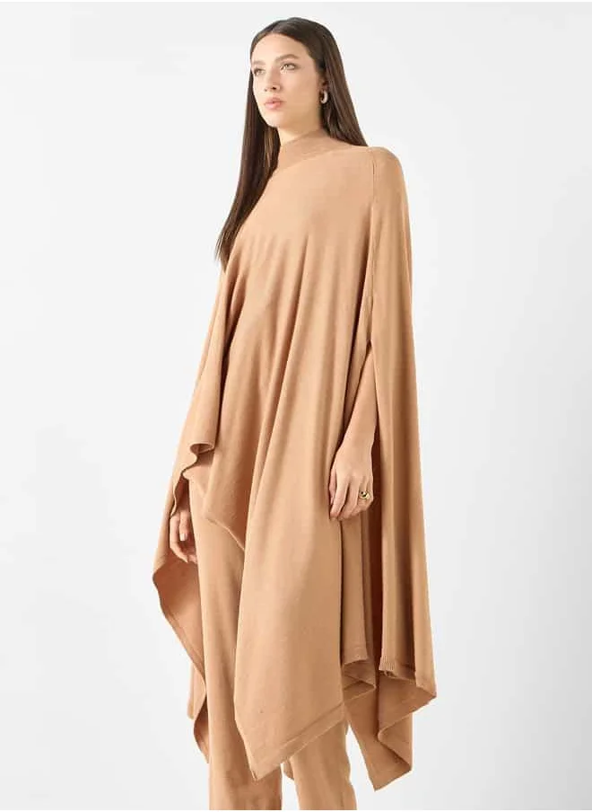 Iconic Iconic Asymmetric Cape with High Neck