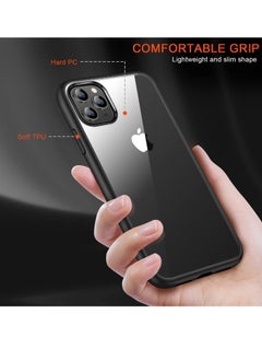 ten.tech Transparent protective cover for mobile phone iPhone 12 Pro Max, anti-shocks and scratches made of polycarbonate and flexible silicone, anti-yellowing by TenTech – Black  - Image 4