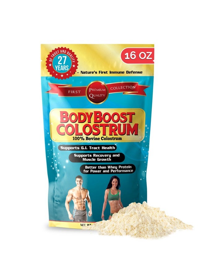 BodyBoost Whole Colostrum, 100% Bovine Colostrum Powder, Immune Booster with Immunoglobulin & Lactoferrin, Grass Fed Colostrum for Gut Health, 16 oz - Image 1