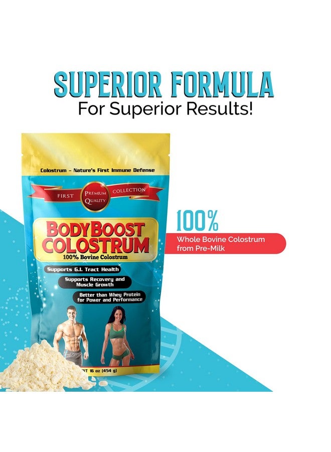 BodyBoost Whole Colostrum, 100% Bovine Colostrum Powder, Immune Booster with Immunoglobulin & Lactoferrin, Grass Fed Colostrum for Gut Health, 16 oz - Image 4
