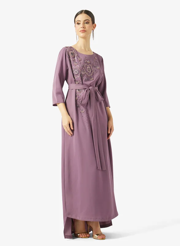 AINA Celestial Floral Beaded Column Jalabiya