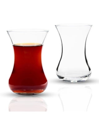 طقم أكواب شاي زجاج شفاف – 6 قطعة بتصميم أنيق - view 4