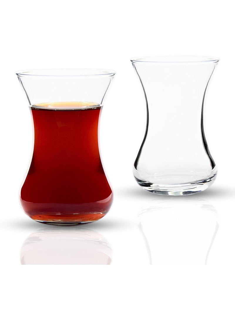 طقم أكواب شاي زجاج شفاف – 6 قطعة بتصميم أنيق - Image 4