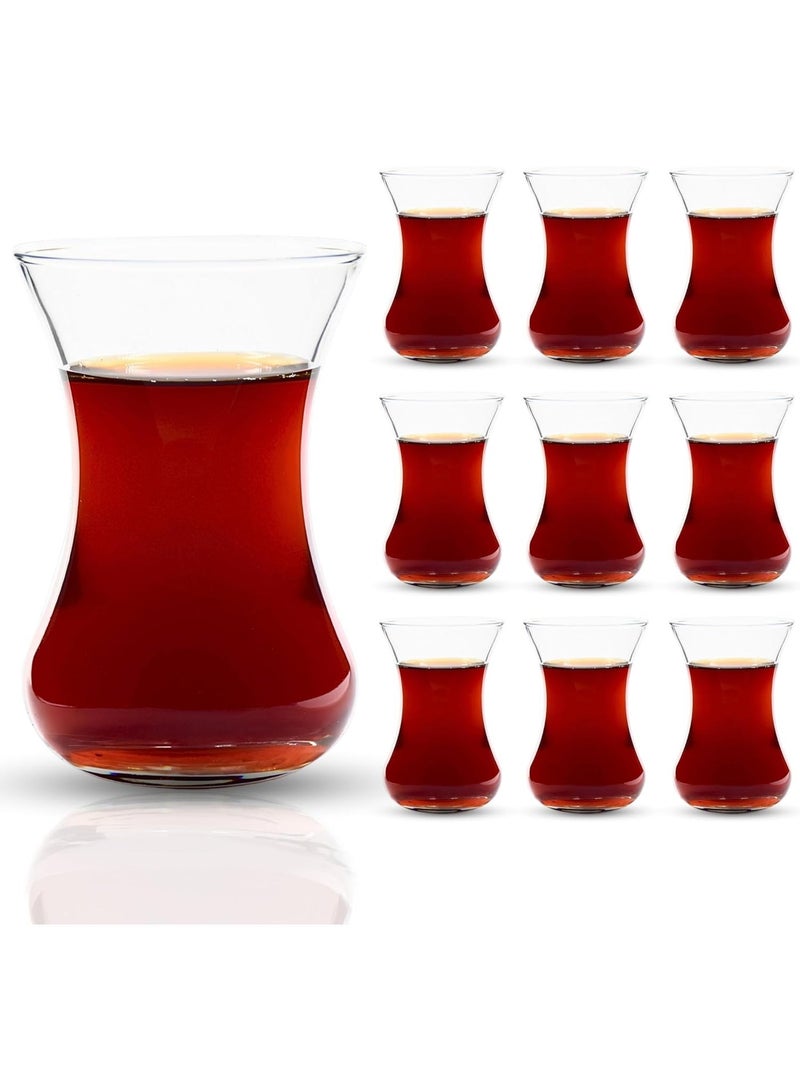 طقم أكواب شاي زجاج شفاف – 6 قطعة بتصميم أنيق - Image 1
