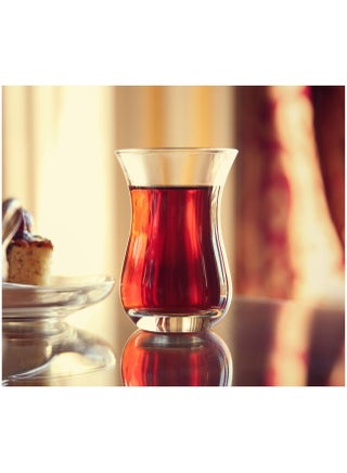 طقم أكواب شاي زجاج شفاف – 6 قطعة بتصميم أنيق - view 2