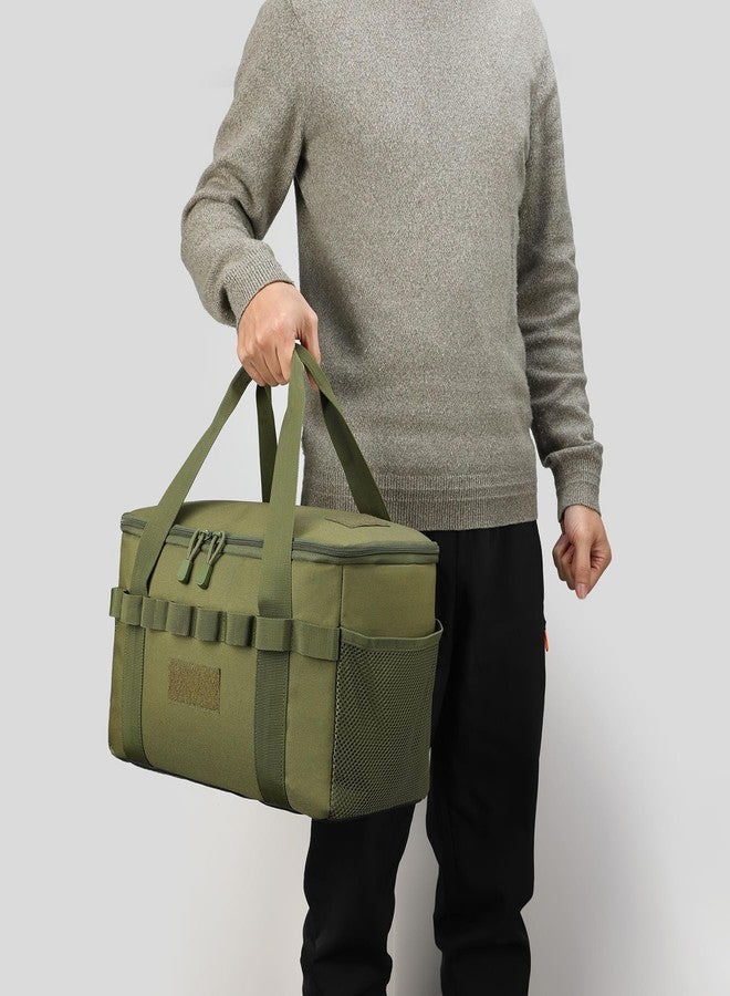 Lemubeane Tactical Camping Storage Bag Utility Tote Bag Trunk Organizer (OD Green) - Image 3