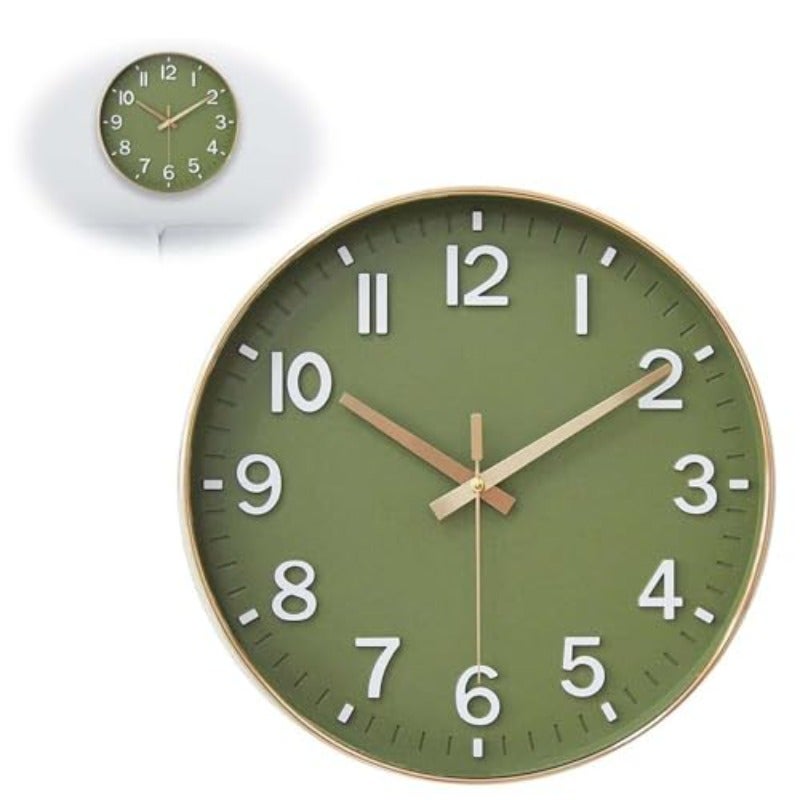 12-Inch Wall Clock Silent Non Ticking Modern Wall Clocks Battery Operated for Living Room Bedroom Kitchen Office Classroom Decor - Image 1