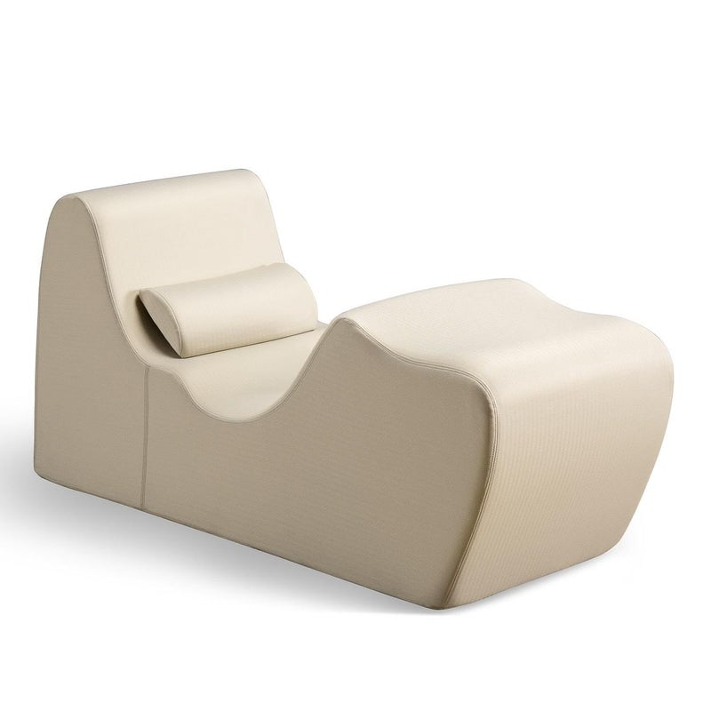 Zinus ZINUS Lotus Zero Gravity Chaise Lounger Foam Recliner for Living Room Ergonomic Positioning for Better Relaxation Pillow Included No Assembly Oatmeal