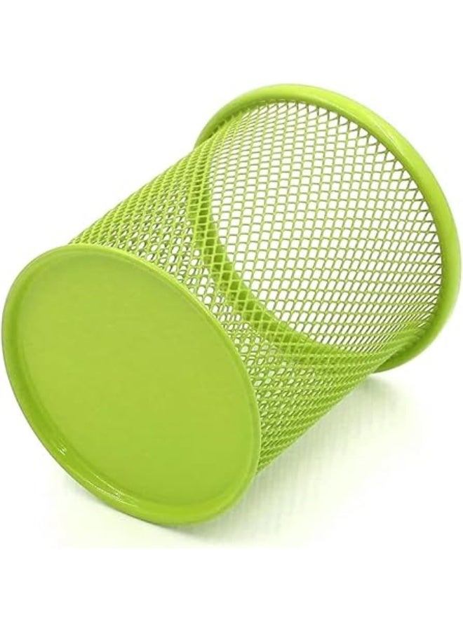 Round Mesh Pencil Holder and Desktop Organiser – Durable Metal Mesh Pen Cup for Office, School, and Home Desk – Stylish and Breathable Storage for Pens, Pencils, Markers, Scissors - Image 3