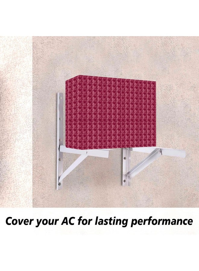 Kuber Industries Split AC Cover | PVC Check AC Cover | Outdoor Condenser AC Cover | AC Cover for Indoor & Outdoor | AC Cover for Dust Protection | 1.5 Ton Ac Cover | Pink - Image 4