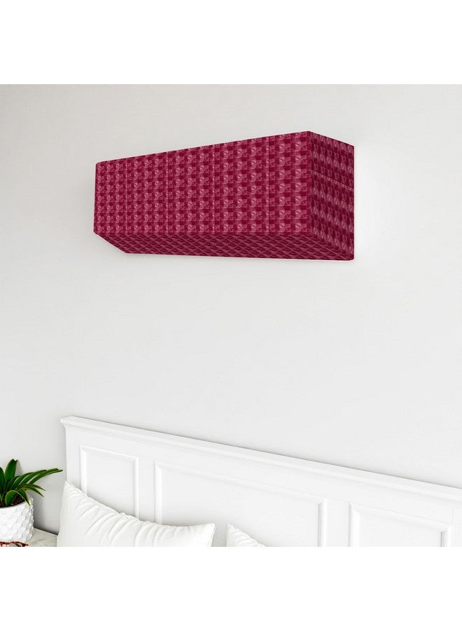 Kuber Industries Split AC Cover | PVC Check AC Cover | Outdoor Condenser AC Cover | AC Cover for Indoor & Outdoor | AC Cover for Dust Protection | 1.5 Ton Ac Cover | Pink - Image 2