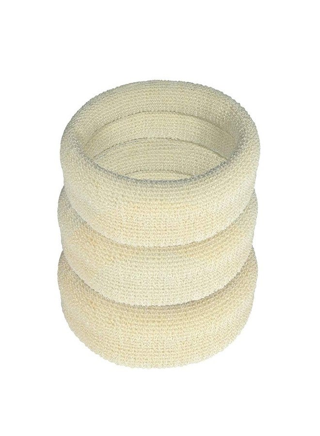 بيرلي باندز ربطات شعر كبيرة من Burlybands للشعر الكثيف والثقيل أو المجعد - ربطات شعر نسائية مانعة للانزلاق، لا تسبب تلف الشعر، بدون خياطة - أشقر، 3 قطع - Image 2