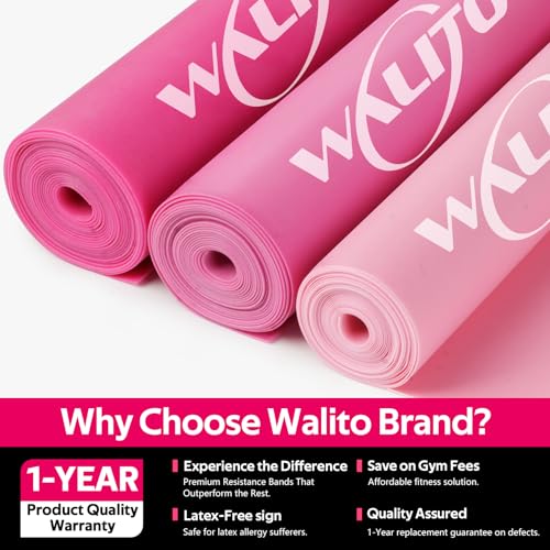 WALITO Resistance Bands for Working Out, Exercise Bands for Women and Men, Workout Bands for Yoga, Physical Therapy, Stretch, Recovery, Pilates, Rehab, Strength Training and Home Gym - Image 2