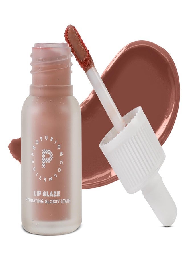 Profusion Cosmetics Lip Glaze Tinted Lip Gloss - Hydrating Lip Stain with Vitamins A & E, Buildable Color, Long Wearing Glossy Finish with Non-Sticky Formula, 7 Stunning Shades (Maple Glaze) - Image 1