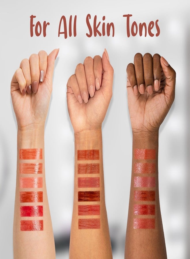 Profusion Cosmetics Lip Glaze Tinted Lip Gloss - Hydrating Lip Stain with Vitamins A & E, Buildable Color, Long Wearing Glossy Finish with Non-Sticky Formula, 7 Stunning Shades (Maple Glaze) - Image 4
