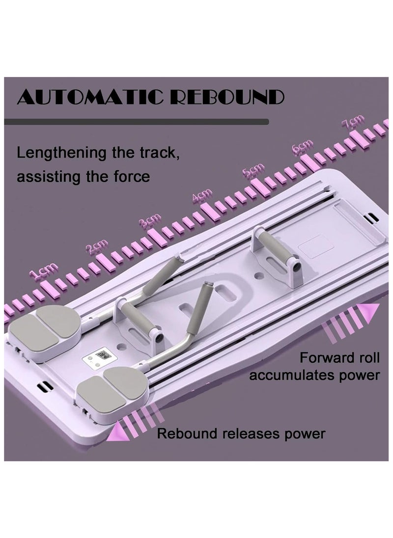 5 in 1 Pilates Board,Pilates Reformer Machine with Timer,Multi-Purpose Foldable Pilates Machine for Home Use and Gym Workout,Suitable for Advanced and Beginners Users