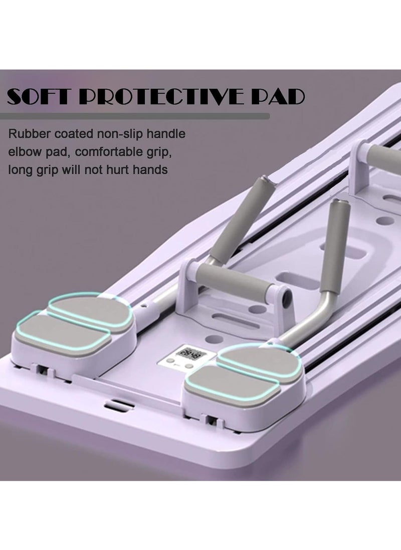 5 in 1 Pilates Board,Pilates Reformer Machine with Timer,Multi-Purpose Foldable Pilates Machine for Home Use and Gym Workout,Suitable for Advanced and Beginners Users