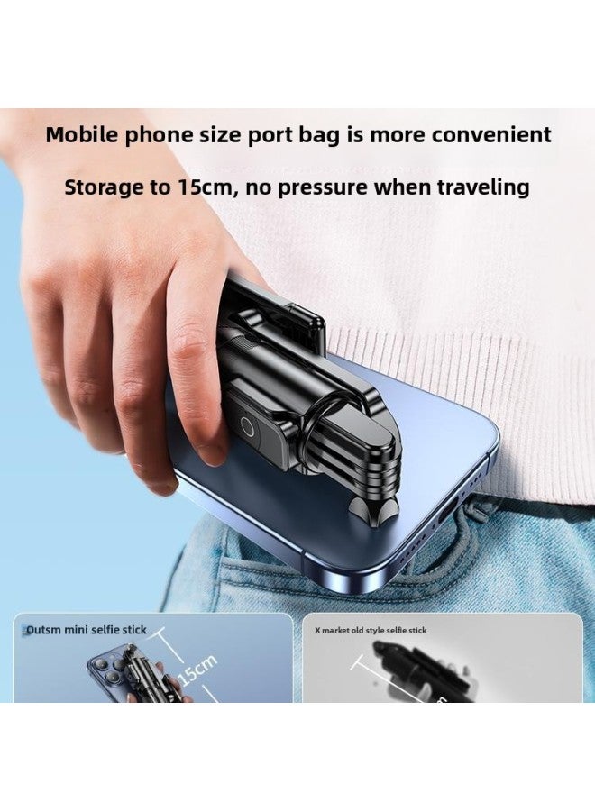 Loquat Travel Portable Mini Selfie Stick Floor Mobile Phone Universal Camera Artifact 360 Degree Spin Tripod-Color:0.8m Black 【beauty Model】 Carbon Steel Is Stable And Does Not ShakePortable And Zero Burde 