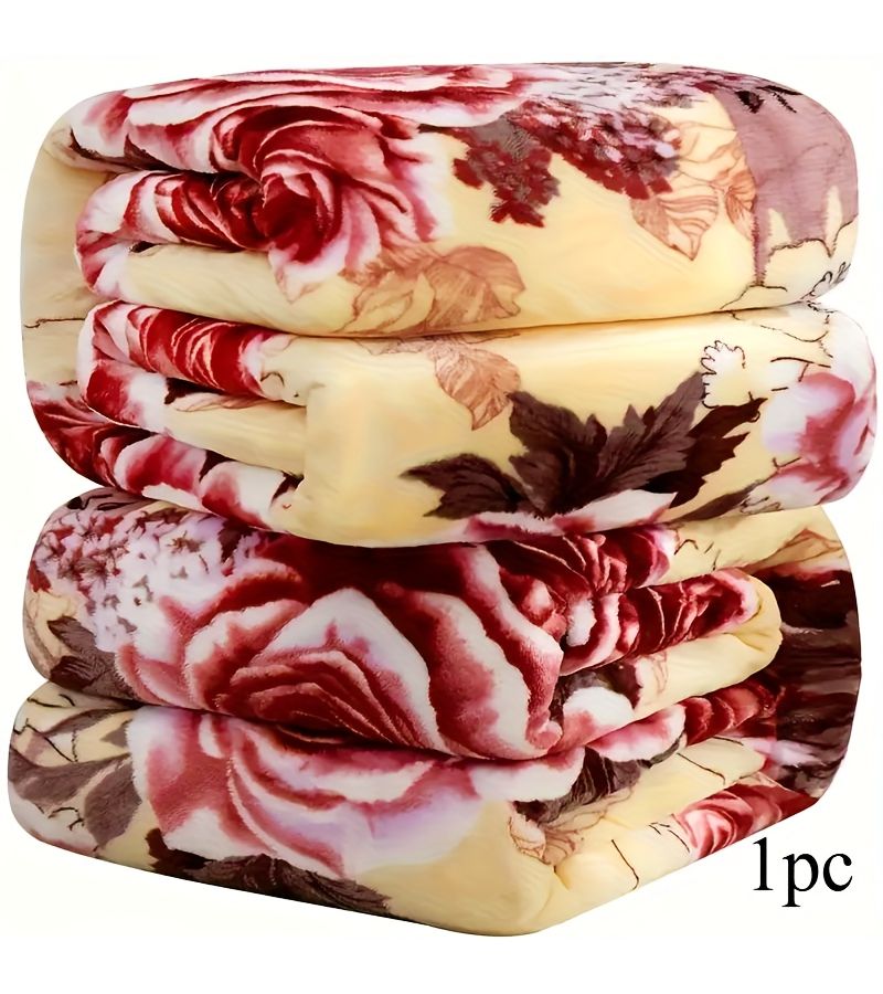 Flower Room 150200 Comfortable Summer Nap Blanket with Floral Pattern Soft and Cozy Not Thickened No Shedding Light Blue Clouds and Yellow Flowers Design Perfect for Home Decor Suitable for All Seasons - Image 5