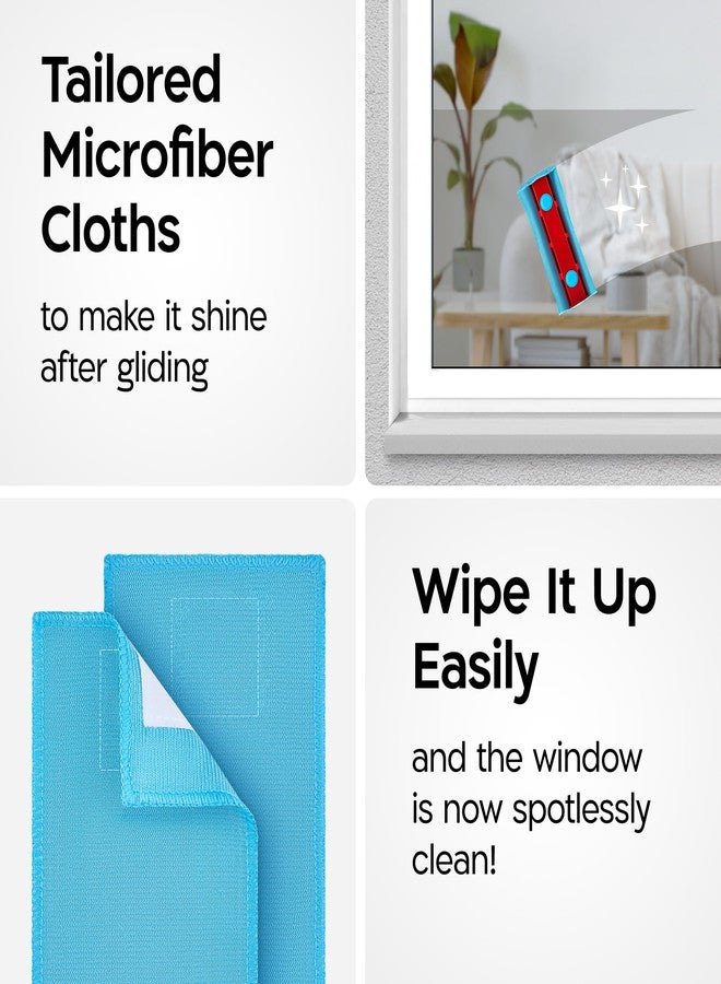 Tyroler Bright Tools Premium Replacement Microfiber Cleaning Cloths | Exclusively Designed for The Glider Magnetic Window Cleaner | Ultra-Soft, Non-Abrasive & Highly Absorbent (Blue - Pack of 4) - Image 3