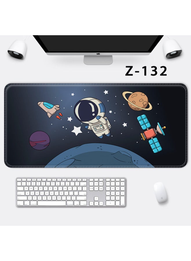 Generic - Advertising Mouse Pad Oversized Thick Lock Edge Computer Desk Mat Design Small Cute Cartoon Original-Color:240*200*3mm-Pattern:Z-149 Interstellar Surfing - Image 1