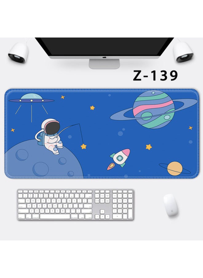 Generic - Advertising Mouse Pad Oversized Thick Lock Edge Computer Desk Mat Design Small Cute Cartoon Original-Color:240*200*3mm-Pattern:Z-149 Interstellar Surfing - Image 1