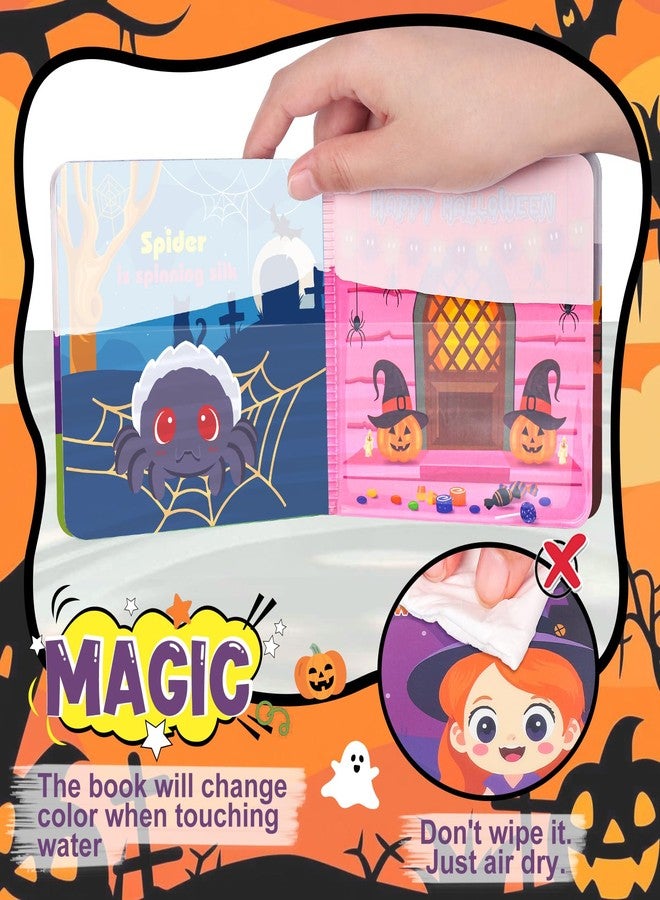 TSDATOWR Halloween Light Up Bath Toys for Toddlers Kids, 7PCS No Hole Bath Toys with Magic Book, Witch,Cauldron,Bat, Ghost, Pumpkin, Spider, Halloween Party Favors Treat Bags Gift for Boys Girls Ages 3+ - Image 4