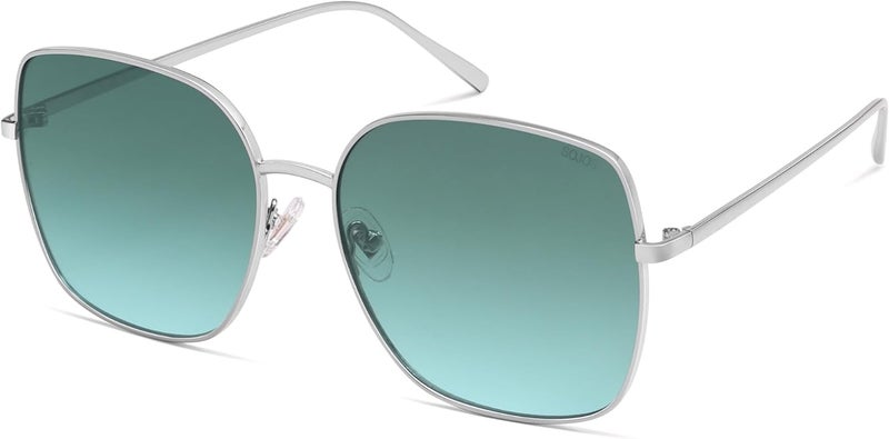Sojos Trendy Oversized Square Metal Frame Sunglasses for Women Men Retro Big Flat Lens UV Protection Sunglasses SJ1146 - Image 1