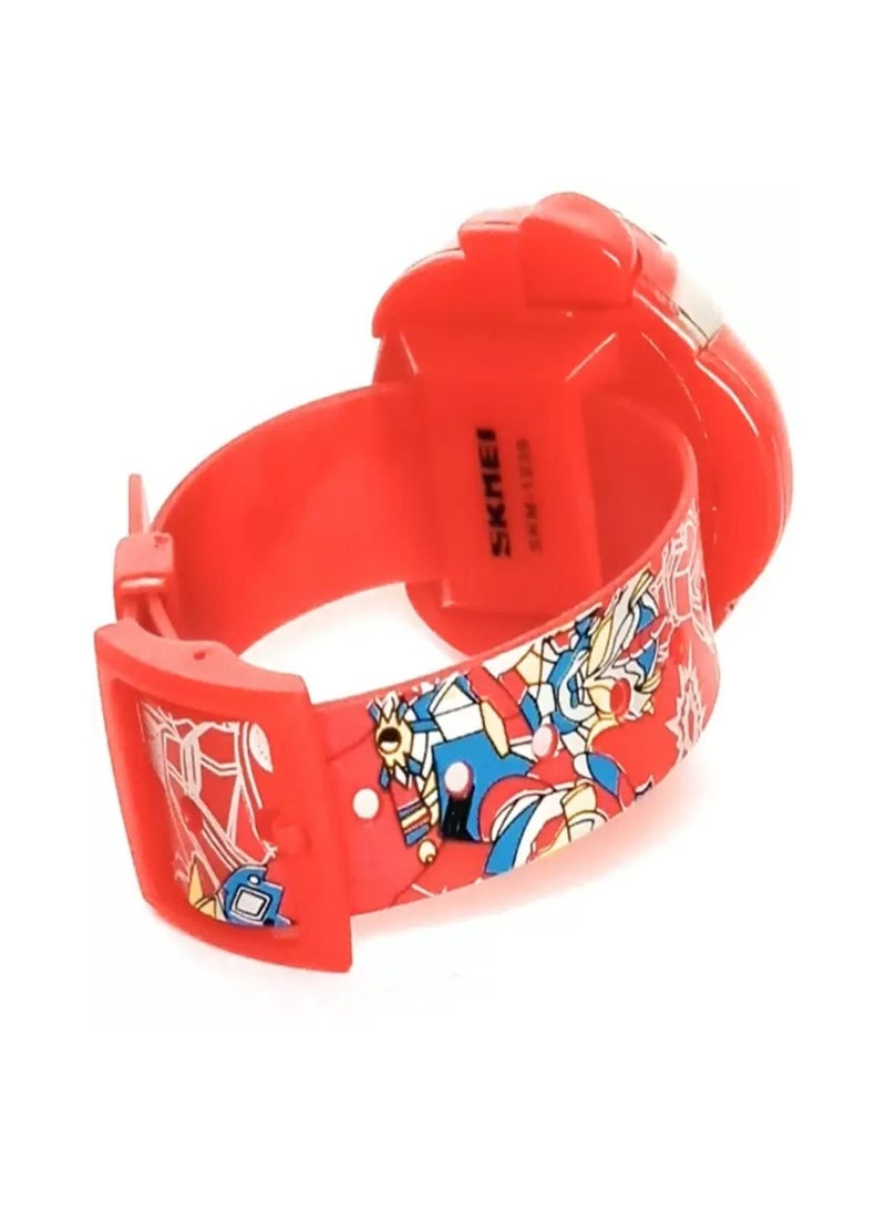 SKMEI - Casual Digital Wrist Watch For Boys 1239 Red - Image 1
